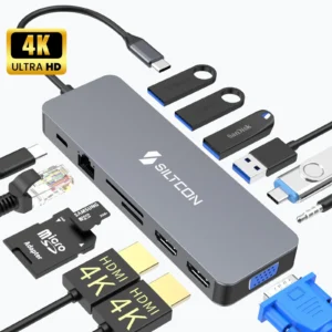 Siltcon 13-in-1 USB-C hub voor Shopify POS kassasystemen