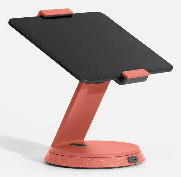 Bouncepad Eddy POS tablet stand voor balie in coral kleur